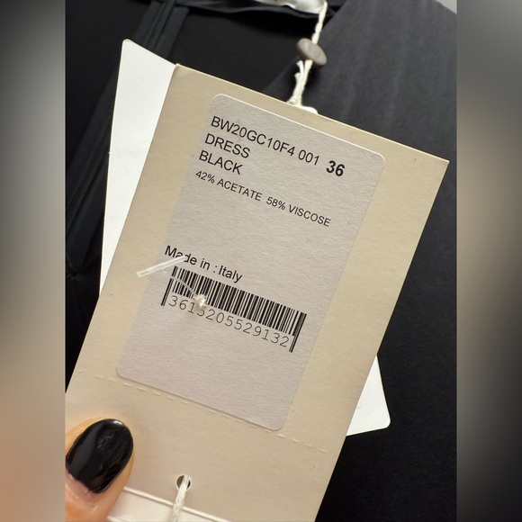 Givenchy Black Satin Long Sleeve Mini Dress - Picture 7 of 7